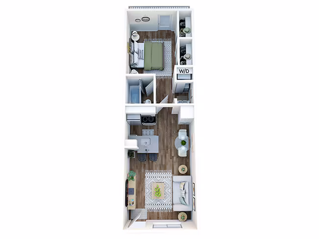 450 1 Bed 1 Bath 3003 floor plan